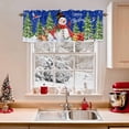 thumbnail image 2 of Valances for Windows Winter Snowman Rod Pocket Cafe Window Treatments Valance Curtains for Kitchen Bathroom Laundry Basement Windows 54"x18", 2 of 7