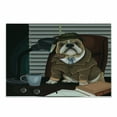 thumbnail image 1 of English Bulldog Cutting Board, Traditional Detective Dog and Hat Sherlock Holmes Image, Decorative Tempered Glass Cutting and Serving Board, Small Size, Multicolor, by Ambesonne, 1 of 1