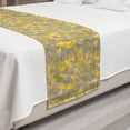 thumbnail image 2 of Autumn Bed Runner, Floral Fall Foliage Dry Leaves Double Exposure Style Pattern, Decorative Accent Bedding Scarf for Hotels Homes and Guestrooms, King, Ceil Blue Ecru, by Ambesonne, 2 of 2