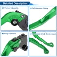 thumbnail image 4 of Palancas de freno y embrague cortas únicas para Kawasaki Ninja 500 2024-2025, palanca de freno ajustable en 6 posiciones, aleación de aluminio, verde sólido, 1 par, 4 of 7