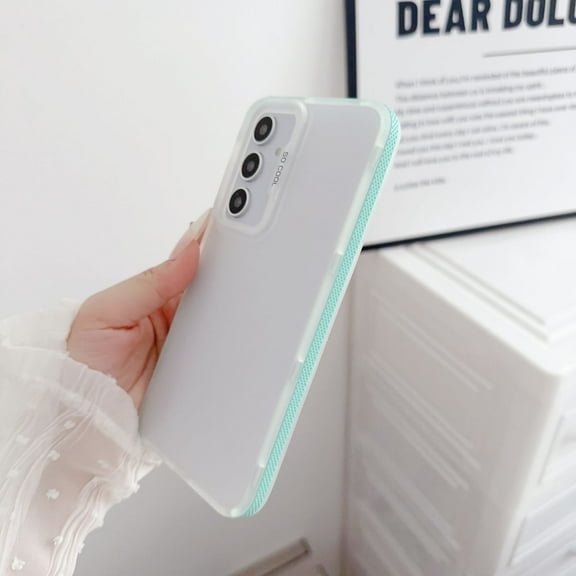 Shockproof Phone Case Compatible with Samsung Galaxy A25 5G, Military Drop Protection Translucent Slim Fit Matte Hard Back with Soft Edge Protective Phone Cases for Samsung Galaxy A25 5G, Green