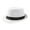 White, variant on Walbest Men Solid Color Linen Beach Hat, Outdoor Wide Brim Fedora Felt Hat Panama Cap Boater Summer Beach Sunhat