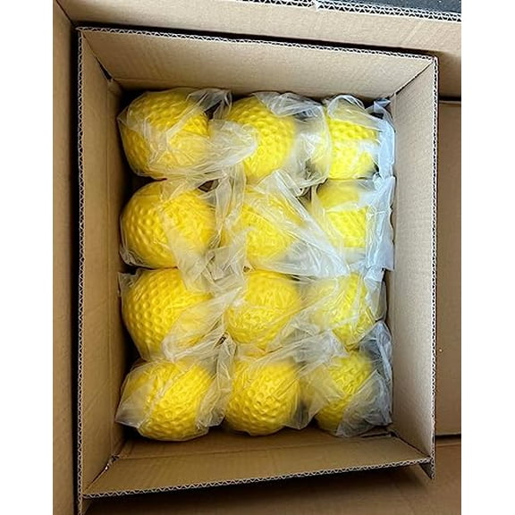TentandTable Yellow Dimple Ball | Baseball | Batting Practice | Dunking Booth | 9" Inch Diameter | Yellow Poly Plastic with Dimples for Grip | (12) Balls