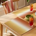 thumbnail image 4 of Orange Yellow Ombre Placemats Set of 6 Contemporary Abstract Gradient Place Mats Indoor Wipeable Table Mats Washable Cloth Dining Table Placemats for Kitchen Holiday Party Home Decor 13x19 Inch, 4 of 9
