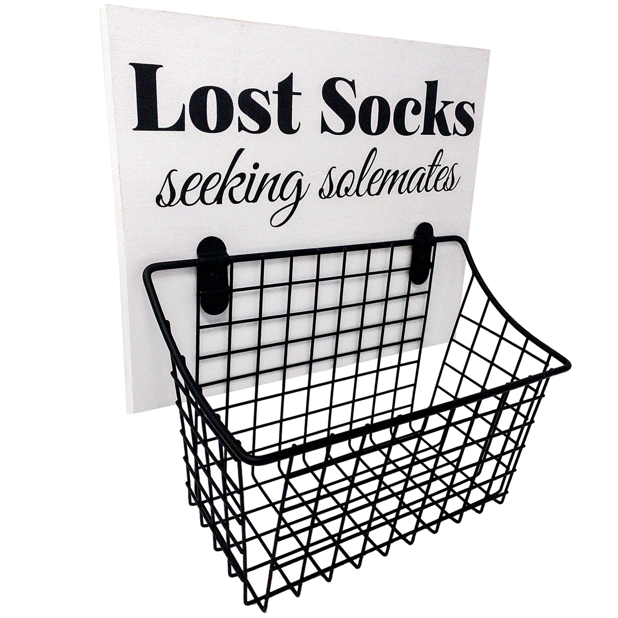 "LOST Socks Seeking SOLEMATES" Rustic Wall Stenciled Hanging Wooden Sign Laundry 