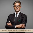 thumbnail image 5 of 4Pack Rose Lapel Pin for Men, Camellia Satin Flower Lapel Pins, Dark Green, 5 of 6