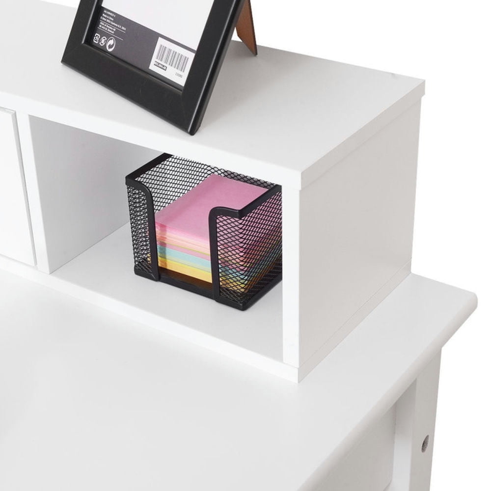 Demi Bonn Computer Desk with 4 Drawer Computer Study Table for Home Office Gaming Writing Workstation, White