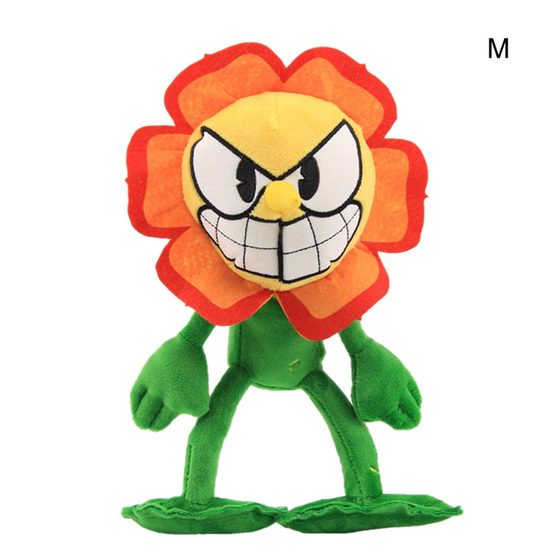 Cuphead Game Mugman Devil Demon Carnation Mecup Brocup Plush Doll Stuffed Toy