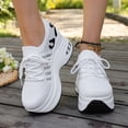 thumbnail image 2 of Willtoo Orthopedic Shoes for Women Wedge Platform Sneakers, Breathable Knit Mesh Lace‑Up Arch Support Walking Shoes, Non Slip Thick Sole Casual Fashion Sneakers, 2 of 6