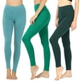 thumbnail image 1 of 3 Packs of TheLovely Women Premium Cotton High Waist Full Length Leggings, 1 of 4