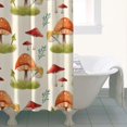 thumbnail image 4 of Orange Mushroom Grass Light Pattern Shower Curtain 36"x72" ,Bathroom Decorative Shower Curtains Set with 12 Hooks,Modern Waterproof Washable Shower Curtain, 4 of 6