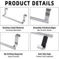 thumbnail image 2 of Over The Door Towel Rack,Tutuviw 3 Pcs Kitchen Towel Holder,9in Stainless Steel Dish Towel Holder,Bath Towel Bar Multi-Functional Towel Rods,Bathroom Cupboard Towel Rack for Hand or Tea Towels, 2 of 7