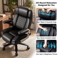 thumbnail image 4 of Waleaf 5D Ergonomic Office Chair ,Big and Tall Office Chair 600LBS with Adjustable Lumbar Support & Flip-Up Arms, High Back Office Chair for Long Hours Sitting, 4 of 9