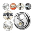 thumbnail image 2 of Set Of 4 Stainless Steel Security Circular Padlocks, Rust Resistant Disc Padlocks, 2 of 4