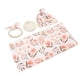 thumbnail image 5 of Conjunto De Manta Receptora Para Recién Nacido, Manta Receptora Para Recién Nacido Con Estampado Floral, 4 Piezas, Color Brillante, Transpirable Con Diadema Para Bebé, 5 of 7