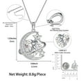 thumbnail image 3 of Juwaliy 13MM Mujeres Moon Star Necklace Corazón Piedra de Nacimiento de Abril 925 Plata de Ley Collar Celestial Dije Diamante Cristal Joyería Regalo de Navidad Cumpleaños San Valentín para, 3 of 10