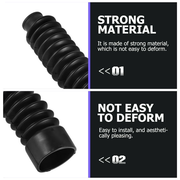 RENACLIPY Motorcycle Shock Absorber Cover Front Fork Protector Black Rubber 1 Pair Universal Fit