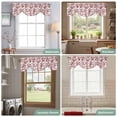thumbnail image 6 of Tie Up Valances for Windows, Red Boho Flower Adjustable Valance Curtains Window Treatment for Living Room/Bedroom, Vintage Paisley Farmhouse Pattern Rod Pocket Kitchen Curtains & Drapes 42x18 Inch, 6 of 9