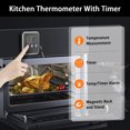 thumbnail image 3 of Termómetro Termómetro digital para carne Termómetro de barbacoa para alimentos Parrilla de barbacoa Termómetro para fumadores con modo de cocción inteligente Temporizador de alerta Horno para hornear Eccomum Termómetro, 3 of 7