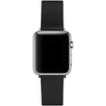 thumbnail image 2 of Watch Leather Band Strap, Genuine Premium Leather Band Compatible with Apple Watch (Pure Black, 42/44 mm), 2 of 8