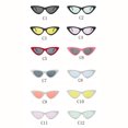 thumbnail image 3 of Lady moda ojo de gato Retro gafas de sol hombres transparente colorido gafas mujeres triángulo clásico al aire libre salvaje Unisex, 3 of 4