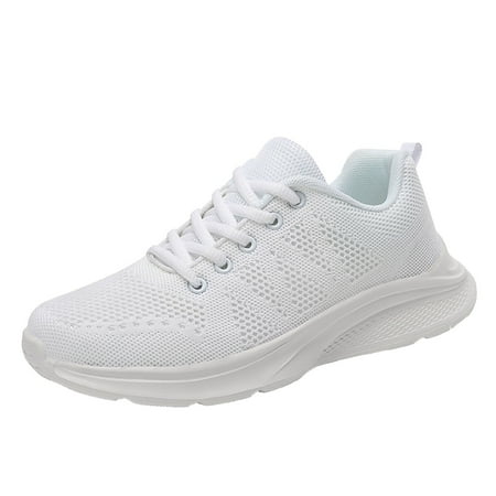 

Luiyenes Shoes Breathable Mesh Casual Heel Fashion Dots Cut Low Lac up Flat Ladies Women s