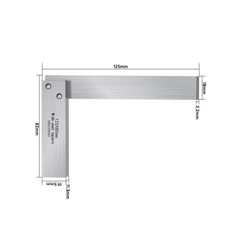 

Square Wide Edge Shape 90 Degree Angle Blade Ruler Measuring Tool