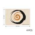 thumbnail image 4 of Joocar Abstract Spiral Design Linen Table Mats Set of 4 for Home Kitchen Table Decor 12x18 inch, 4 of 5