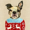 thumbnail image 3 of Jing, Jin 20x20 Black Modern Framed Museum Art Print Titled - French Bulldog in a Red Sweater, 3 of 5