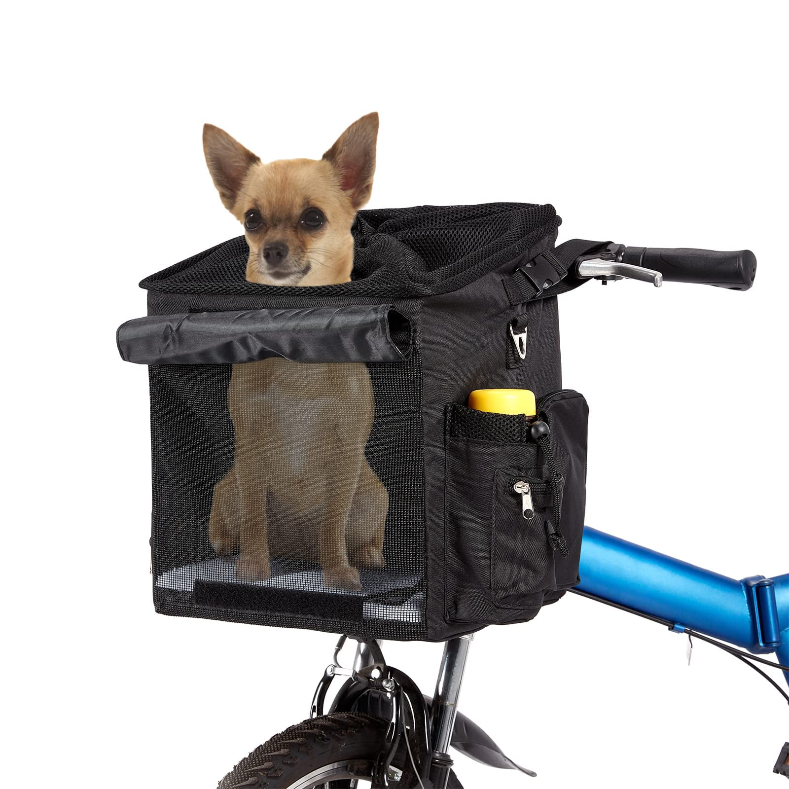 Doorslay Removable Bike Basket – Front Handlebar Pet Carrier For Small Dogs & Cats, Holds 11 Lbs