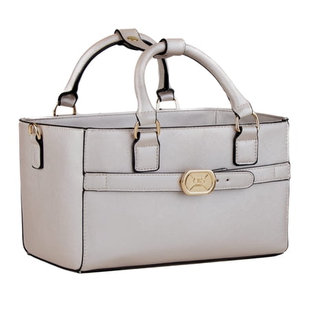 CRS Cross Rink Side Tote - Accessory Skate Bag for Figure Skating Ice Skating Roller Skating Inline Ballet Dance Cheer Tennis and Other Sports. (Silver Pearl Rink Side Tote)