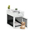 thumbnail image 2 of YYAo Dog Crate, Pet Crate, Pet Kennel, 2-In-1 Dog House with Drawer and Wired Wireless Charging-White, 2 of 8