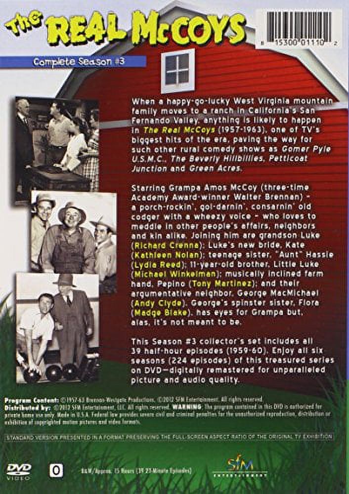 The Real McCoys: Complete Season 3 (DVD), SFM Entertainment, Comedy - image 2 of 2