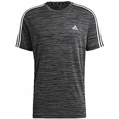 NEW!!! adidas Men's 3 Stripe Tech Tee Moisture Wicking Fabric Relaxed Fit & XL