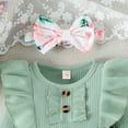 thumbnail image 5 of MEZZALL Newborn Baby Boy Girl Outfits Long Sleeve Printing Print Pants Hat Headband 4Pcs Set Fall Clothes Set, 5 of 9