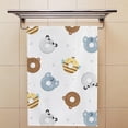 thumbnail image 4 of Coolnut Fingertip Hand Towels, Set of 2 Pcs Cute Animal Donuts Absorbent Face Bath Towels for Bathroom Kitchen, 30"x15", 4 of 6
