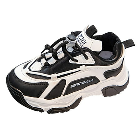 Ketyyh-chn99 Kids Shoes Running Shoes Toddler Boys Girls Sneakers Kids Lightweight Breathable Tennis Walking Shoes Black 29.00