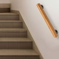 thumbnail image 6 of Solid Wood Handrail for Indoor Stairs, Safe & Stylish, 2ft Pine Wood with Anti-Slip Semi-Circular Design, Easy Installation, Supports 220lbs, 6 of 14