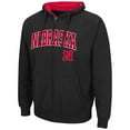 thumbnail image 2 of Men's Colosseum Black Nebraska Huskers Arch & Logo 3.0 Full-Zip Hoodie, 2 of 3