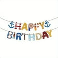 thumbnail image 2 of Nautical Theme Happy Birthday Banner Nautical Party Decoration Birthday Celebration Bunting, 2 of 6