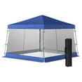thumbnail image 2 of Outsunny 11.5’ x 11.5' Blue Pop-up Outdoor Canopy, Height Adjustable, 2 of 8