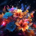 thumbnail image 1 of (sz4972) Lleno Diamantes Flores Luminosas Serie Flores Y Plantas Diamantes Redondos Pinturas Diamantes Resina 30*30CM, 1 of 9
