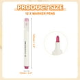 thumbnail image 2 of Uxcell Acrylic Paint Marker Pens, Acrylic Paint Pens Waterproof Paint Art Marker Pen Water Based Paint Pen, for DIY Craft Rose Red, 2 of 7