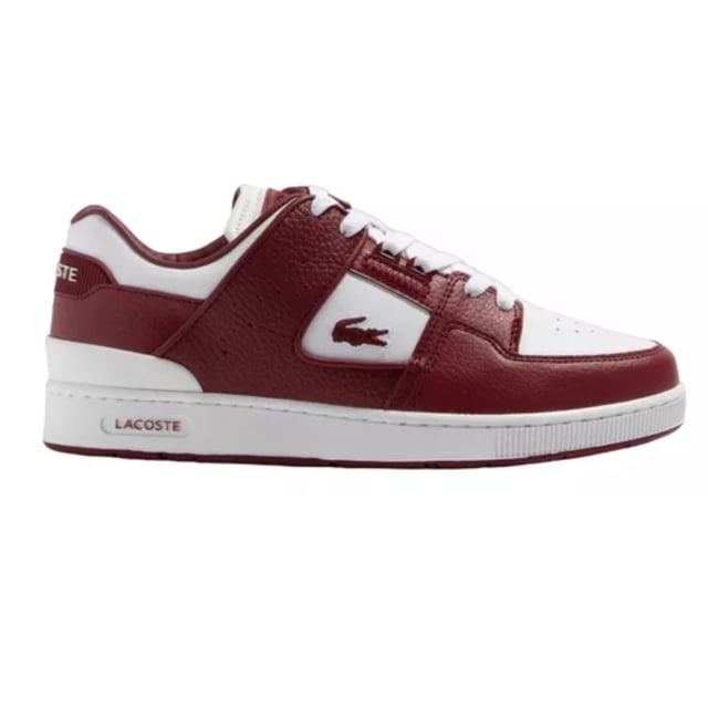 Tenis Lacoste Court Cage Vino-blanco Hombre 746sma00442g1 en 27 cm