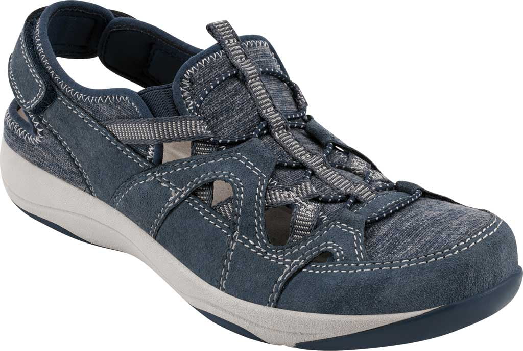 EARTH ORIGINS Women's Earth Origins Sid Wedge Sneaker Navy Blue Pig