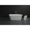 thumbnail image 2 of Kingston Brass VRTDE612922 60-Inch Solid Surface Oval Double Ended Freestanding Tub with Drain in Glossy White/Matte White, 2 of 9