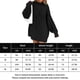thumbnail image 2 of Suéter Suéter básico para mujer, suéter de gran tamaño con cuello redondo y hombros caídos, traje diario grueso Kuymtek Negro T L para Mujer, 2 of 6