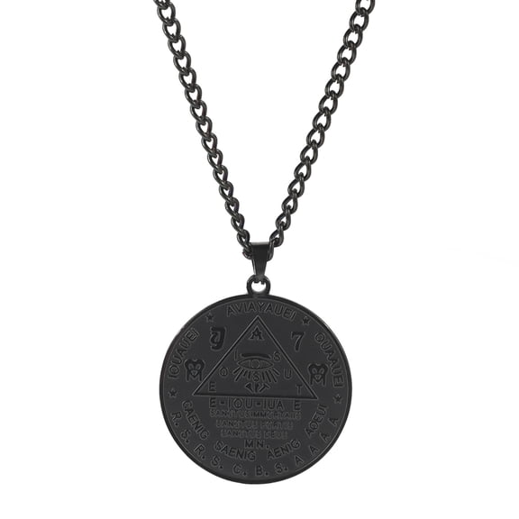 TEAMER Evil Eye Pendant Necklace Stainless Steel Turkish Lucky Beautifully Crafted Adjustable Eye-Catching