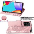 thumbnail image 4 of Samsung Galaxy A52 Wallet Case for Women,3D Butterfly Embossing Slim Flip PU Leather Phone Case Magnetic Closure for Credit Card Slots Holder Cover for Samsung Galaxy A52 Rhinestone Rose Gold, 4 of 16