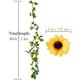 thumbnail image 2 of Guirnaldas de girasol artificiales brillar decoración de flores artificiales 6 piezas, 2 of 5